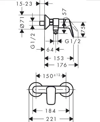 Dušo maišytuvas Logis (chromuotas) - Image 3