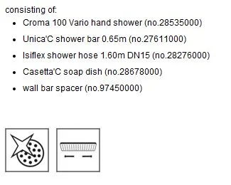 Dušo stovas Croma 100 Vario/Unica'C Set - Image 3
