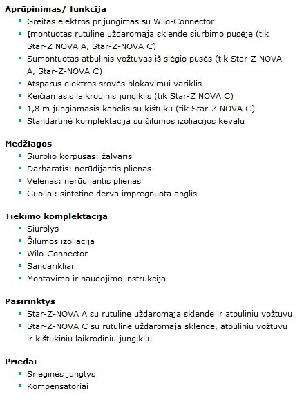Star-Z NOVA Srieginis cirkuliacinis šlapiojo rotoriaus siurblys - Image 5